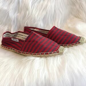 Soludos Original Striped Woven Nautical Espadrille Flats Size 37/ 6-6.5